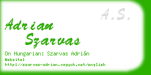 adrian szarvas business card